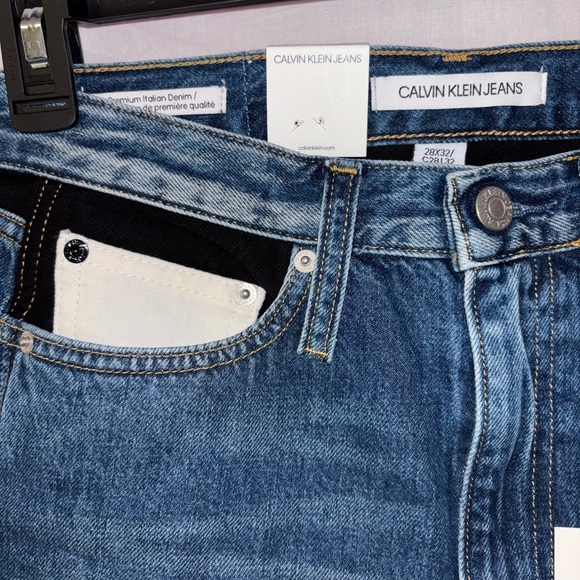 Calvin Klein Straight Leg Jeans - Blue and Black - Picture 7 of 12